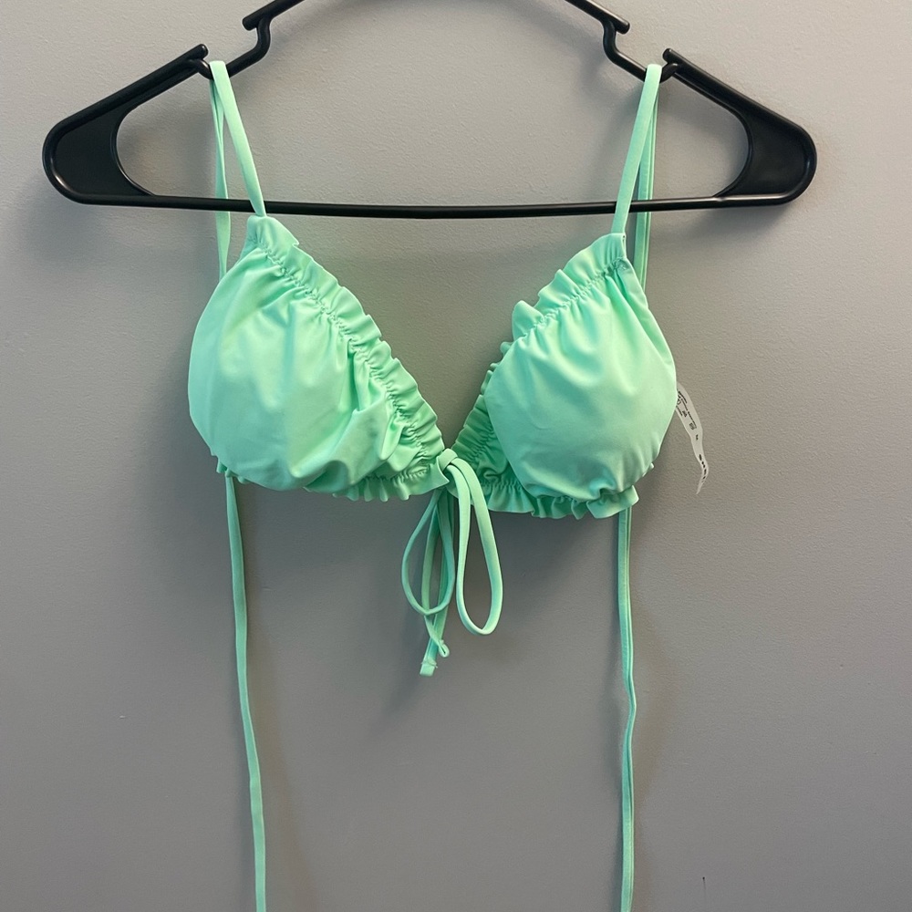 green swimsuit top